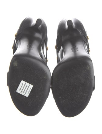 Tory Burch Leather Studded Accents T-Strap Sandals