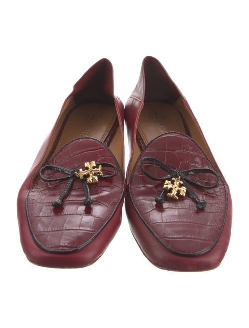 Tory Burch Leather Bow Accents Loafers