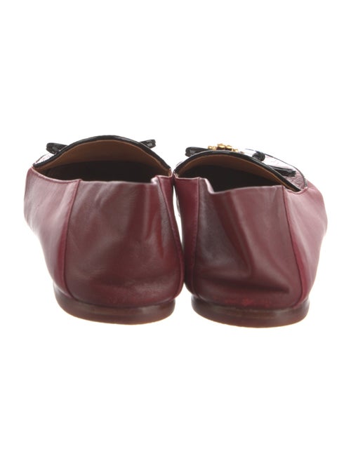 Tory Burch Leather Bow Accents Loafers