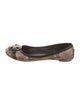 Tory Burch Leather Animal Print Ballet Flats