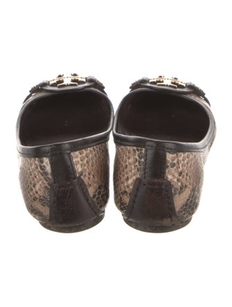 Tory Burch Leather Animal Print Ballet Flats