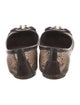 Tory Burch Leather Animal Print Ballet Flats
