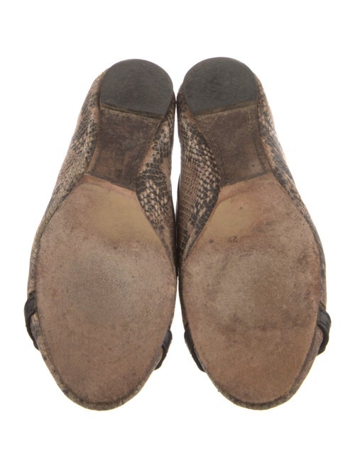 Tory Burch Leather Animal Print Ballet Flats