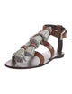 Tory Burch Leather Tassel Accents Gladiator Sandals