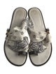 Tory Burch Leather Floral Print Slides