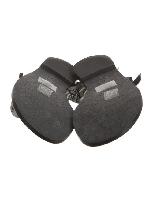 Tory Burch Leather Floral Print Slides