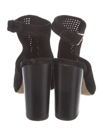 Tory Burch Suede Lasercut Accents Slingback Sandals