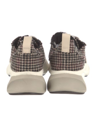 Tory Burch Tweed Houndstooth Print Chunky Sneakers
