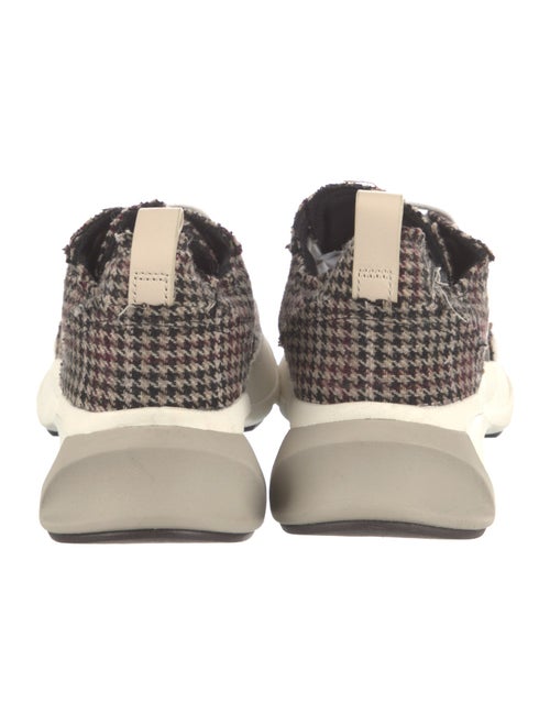 Tory Burch Tweed Houndstooth Print Chunky Sneakers
