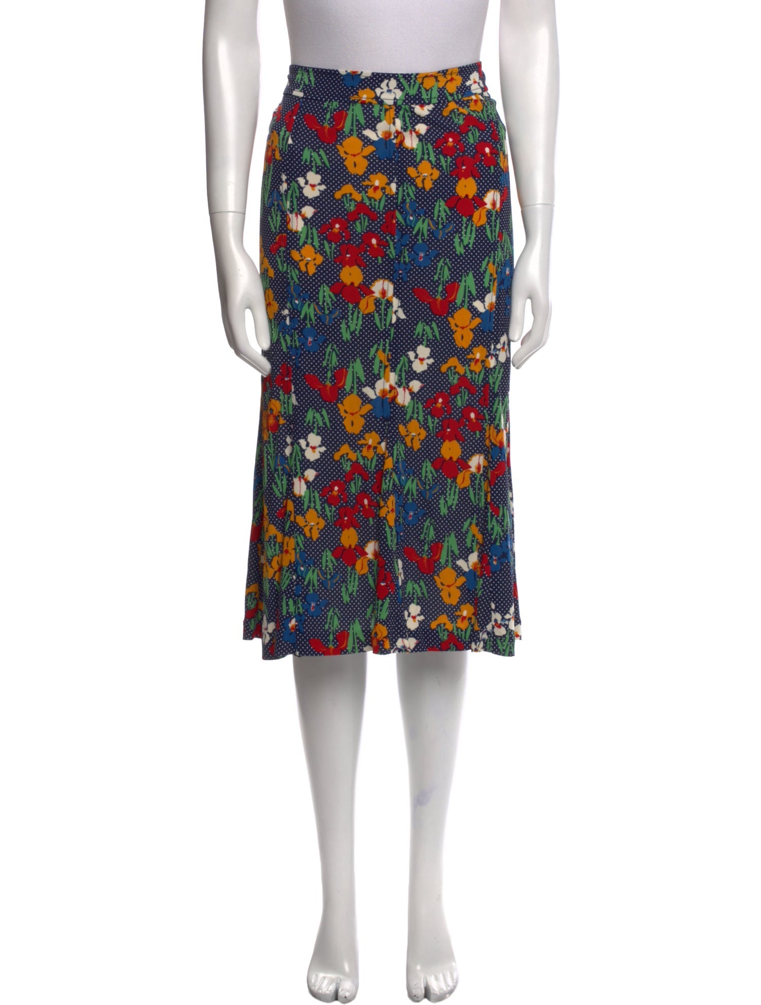 Tory Burch Floral Print Knee-Length Skirt
