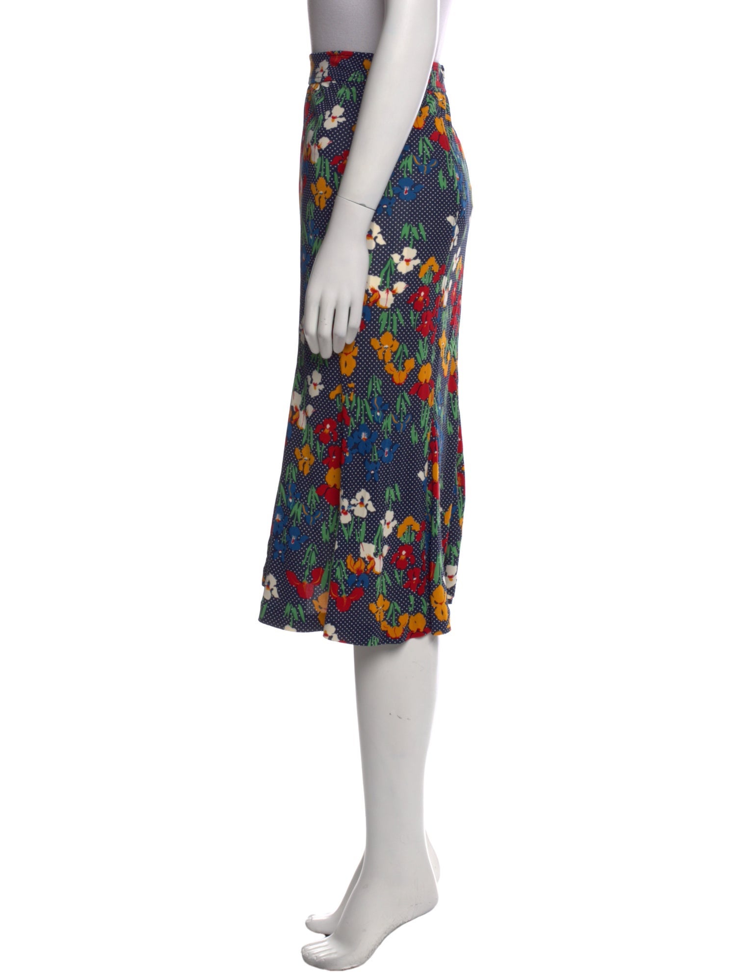 Tory Burch Floral Print Knee-Length Skirt