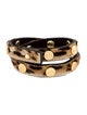 Tory Burch Leopard Print Double Wrap Bracelet