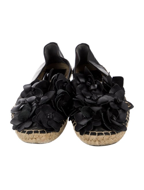 Tory Burch Leather Leather Trim Embellishment Espadrilles