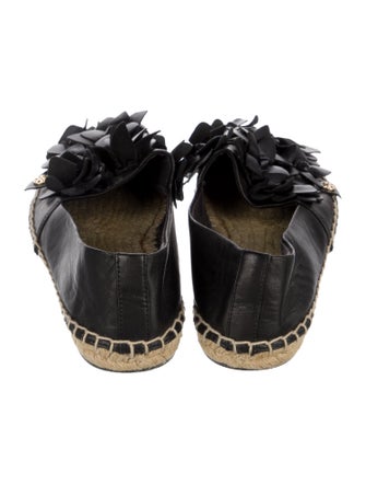 Tory Burch Leather Leather Trim Embellishment Espadrilles