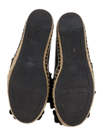 Tory Burch Leather Leather Trim Embellishment Espadrilles