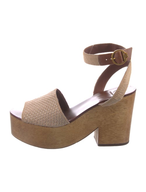 Tory Burch Embroidered Accent Slingback Sandals