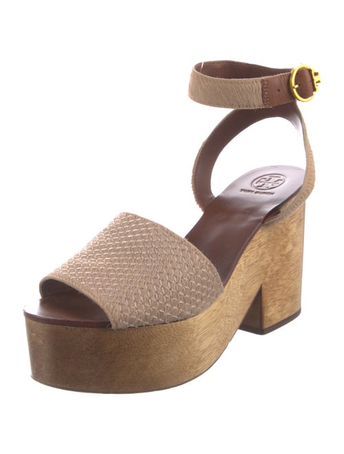 Tory Burch Embroidered Accent Slingback Sandals