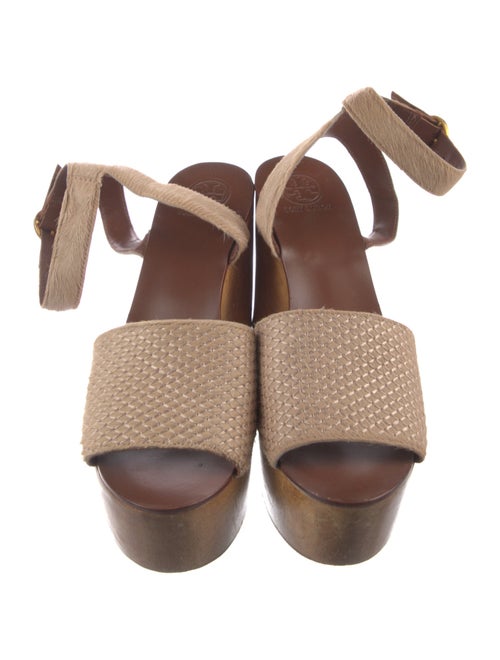 Tory Burch Embroidered Accent Slingback Sandals