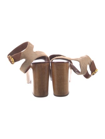 Tory Burch Embroidered Accent Slingback Sandals