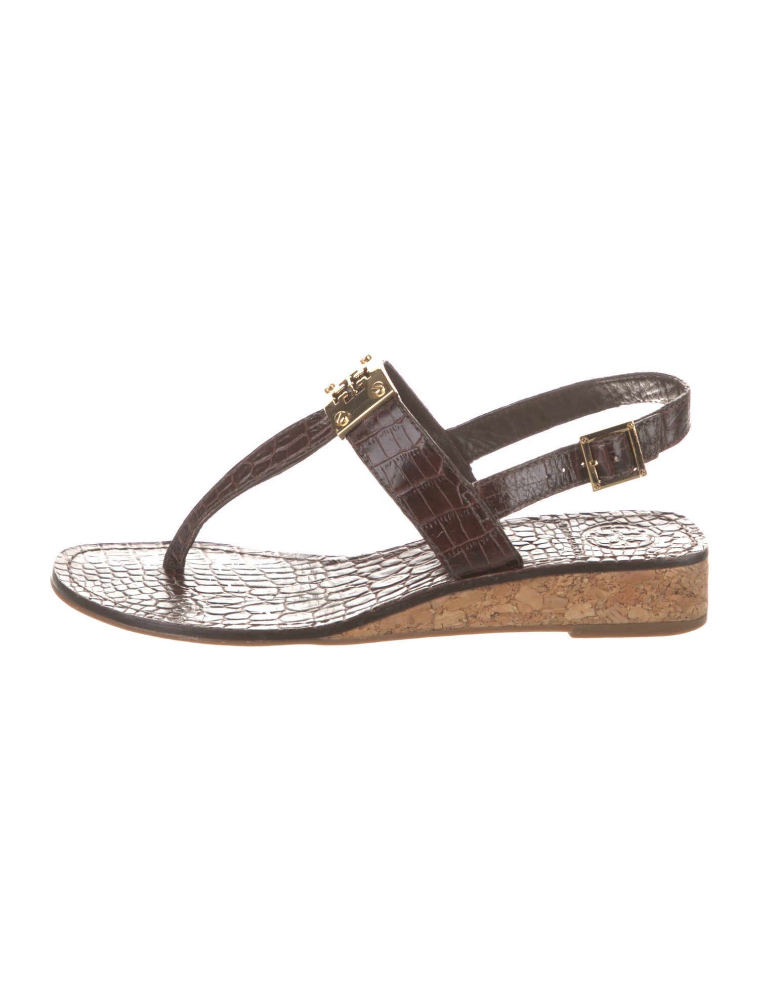 Tory Burch Leather T-Strap Sandals