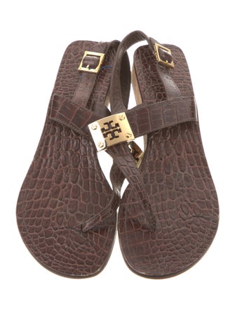 Tory Burch Leather T-Strap Sandals