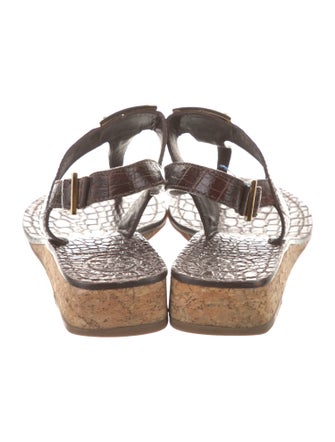 Tory Burch Leather T-Strap Sandals