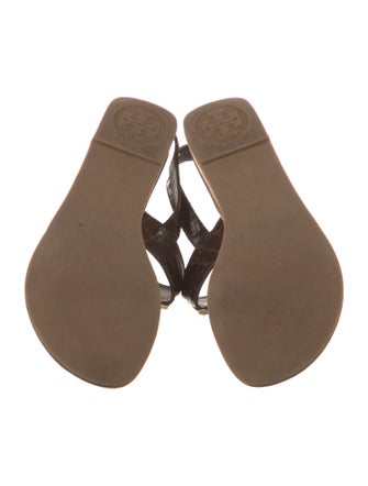 Tory Burch Leather T-Strap Sandals