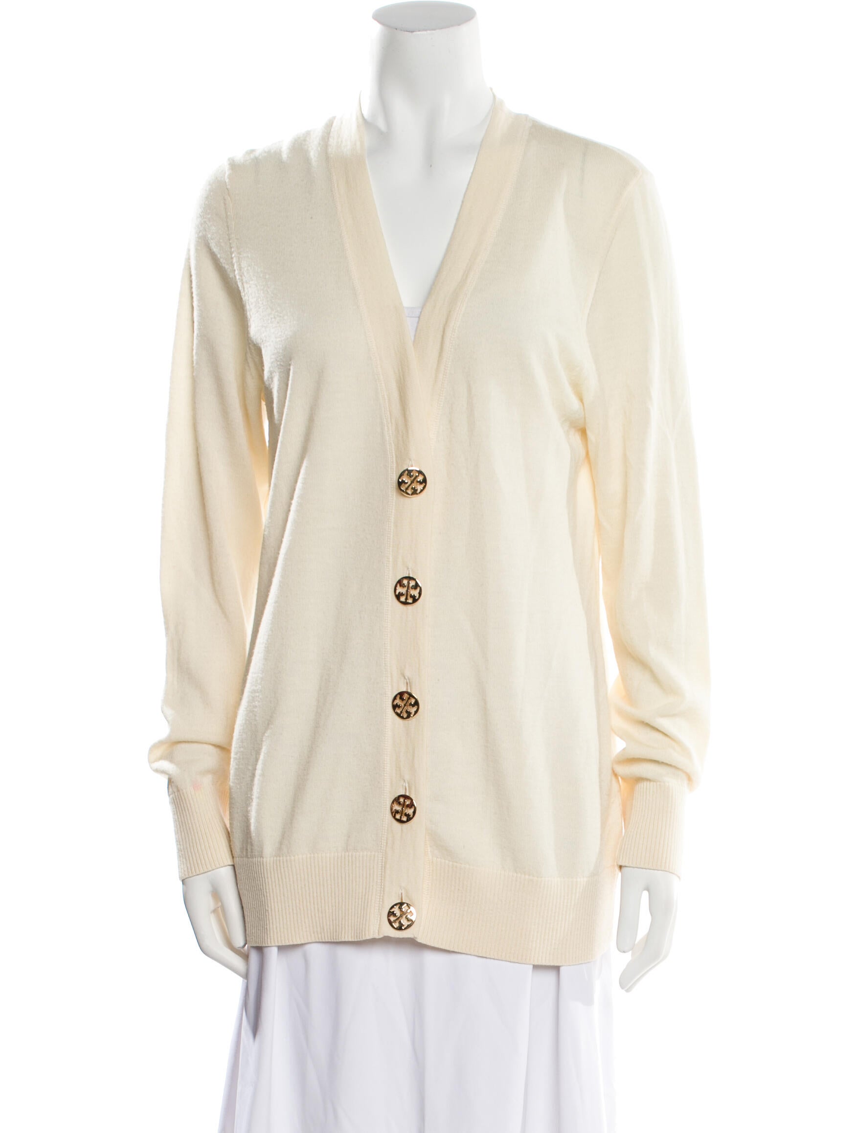 Tory Burch Merino Wool V-Neck Sweater