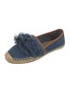 Tory Burch Denim Fringe Trim Accent Espadrilles