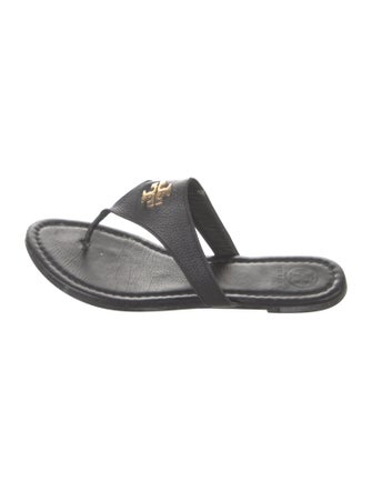 Tory Burch Leather Studded Accents Flip Flops