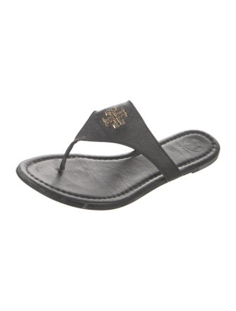 Tory Burch Leather Studded Accents Flip Flops