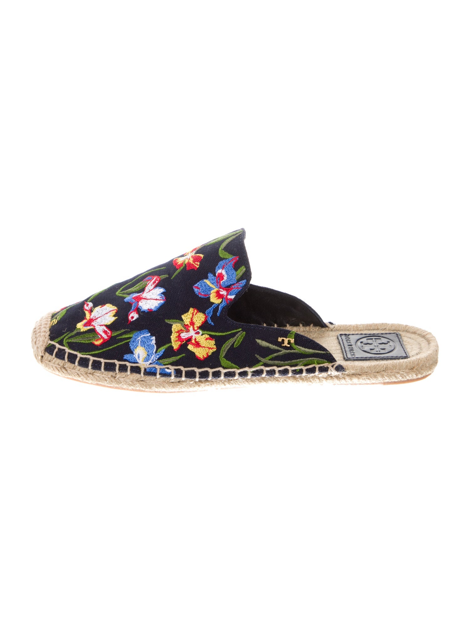Tory Burch Canvas Floral Print Mules