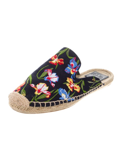 Tory Burch Canvas Floral Print Mules