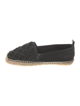 Tory Burch Canvas Lace Pattern Espadrilles