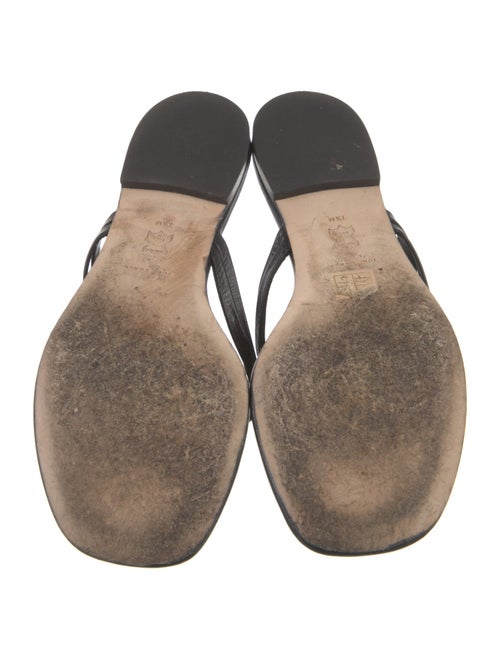 Tory Burch Leather Crystal Embellishments Slides