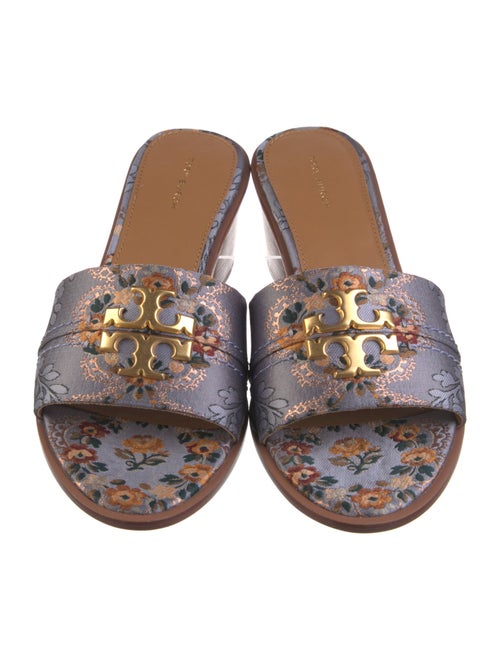 Tory Burch Floral Print Studded Accents Slides
