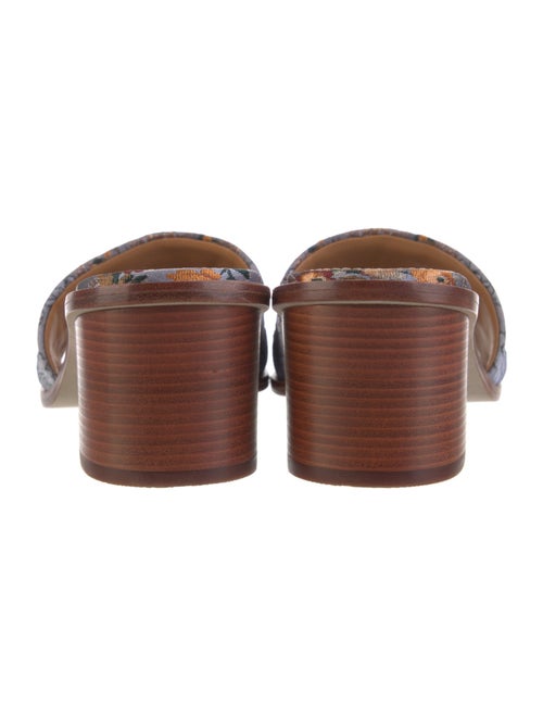 Tory Burch Floral Print Studded Accents Slides