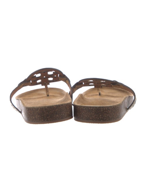 Tory Burch Leather Animal Print Slides