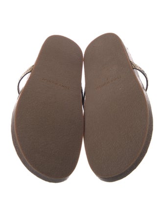 Tory Burch Leather Animal Print Slides