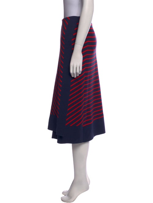 Tory Burch Striped Midi Length Skirt