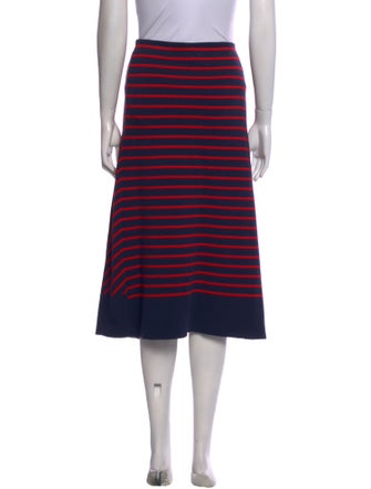 Tory Burch Striped Midi Length Skirt