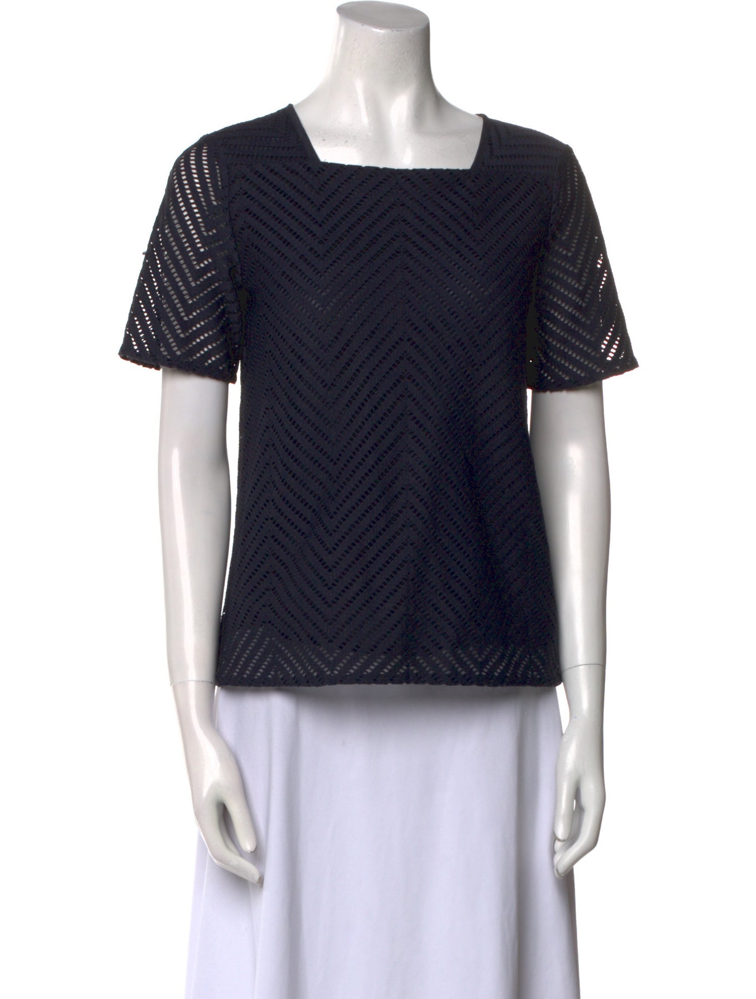 Tory Burch Printed Square Neckline Top