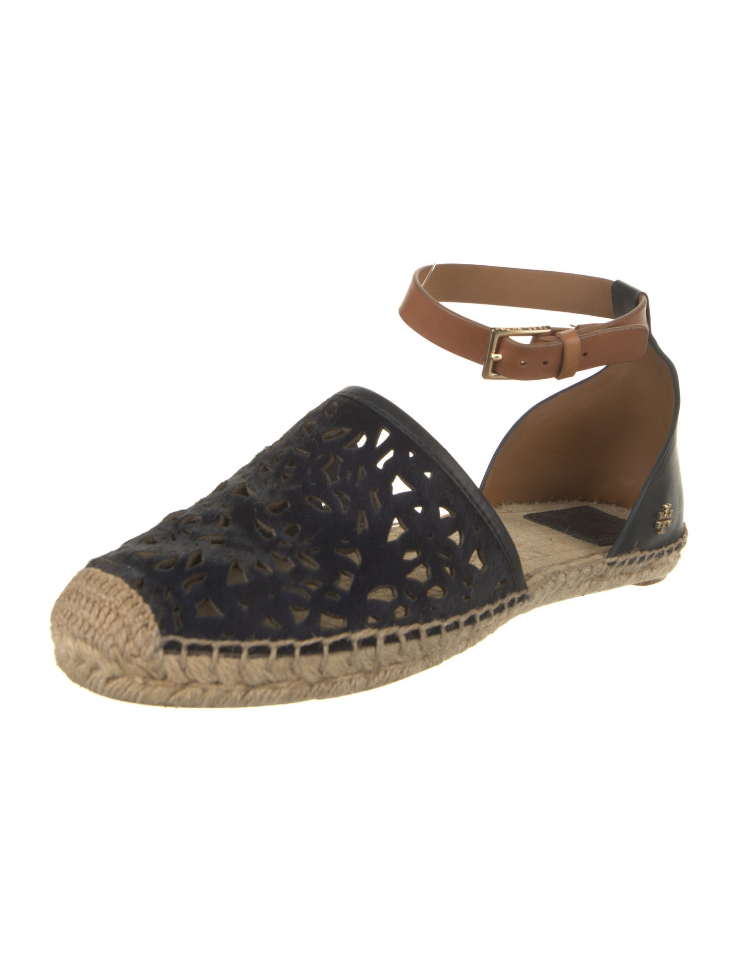 Tory Burch Ponyhair Lace Pattern D'Orsay Flats