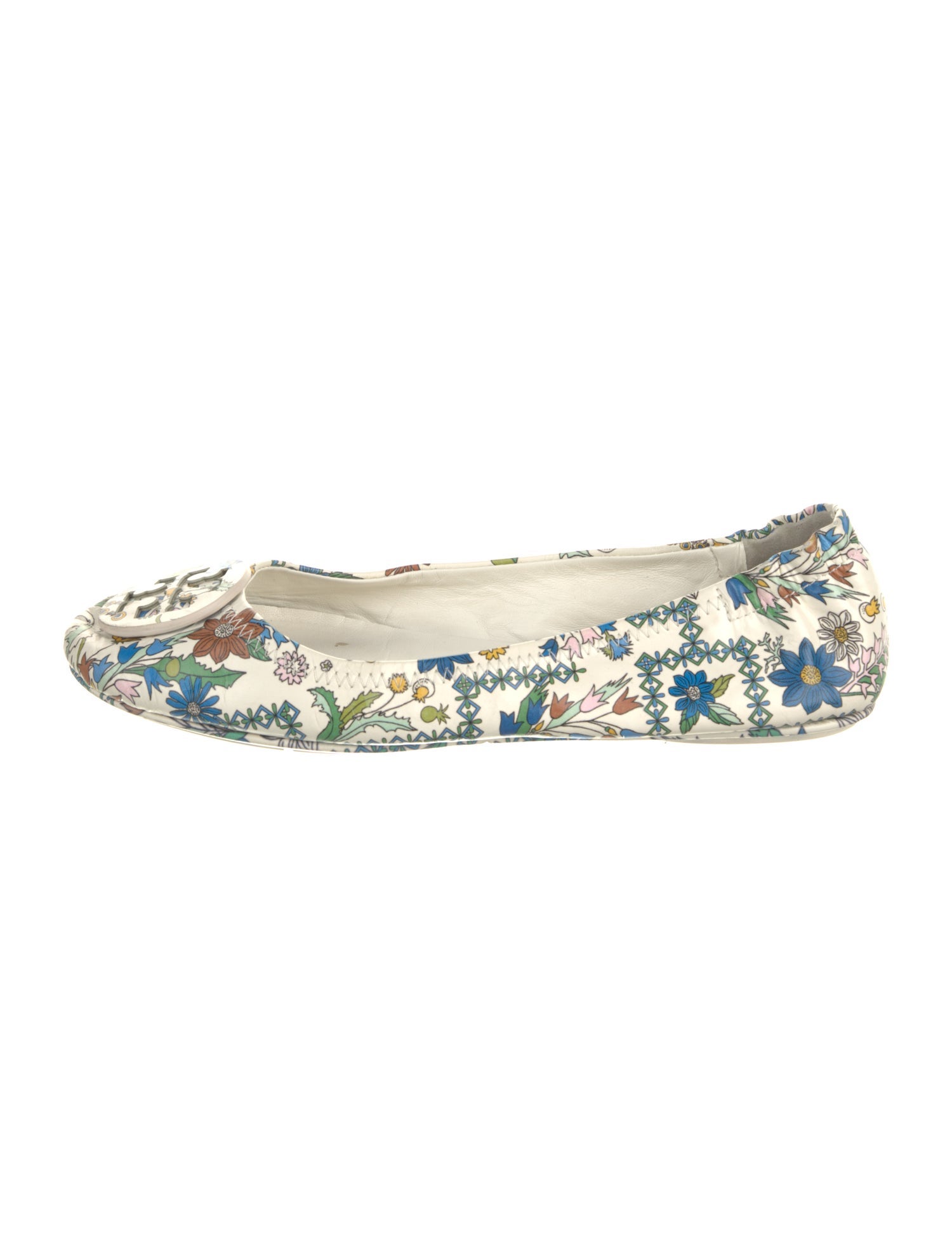 Tory Burch Leather Printed Ballet Flats