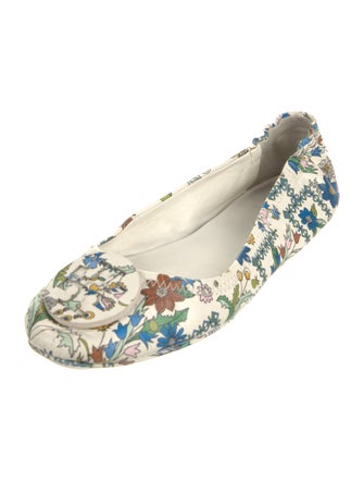 Tory Burch Leather Printed Ballet Flats