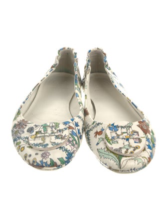 Tory Burch Leather Printed Ballet Flats