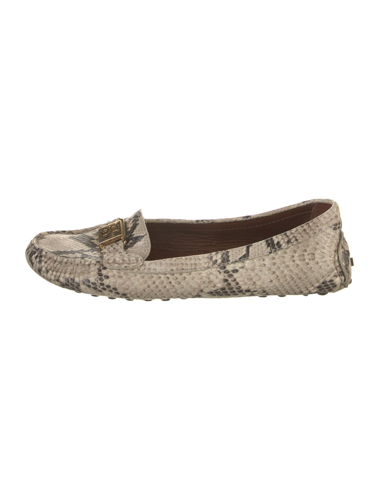 Tory Burch Leather Animal Print Loafers
