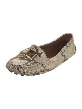 Tory Burch Leather Animal Print Loafers