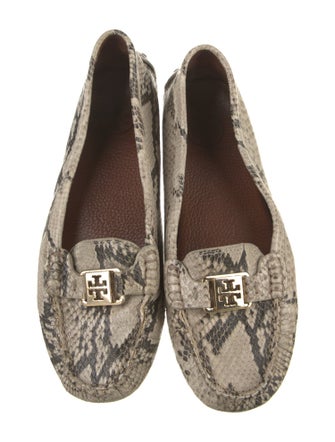 Tory Burch Leather Animal Print Loafers