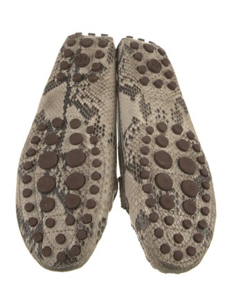 Tory Burch Leather Animal Print Loafers